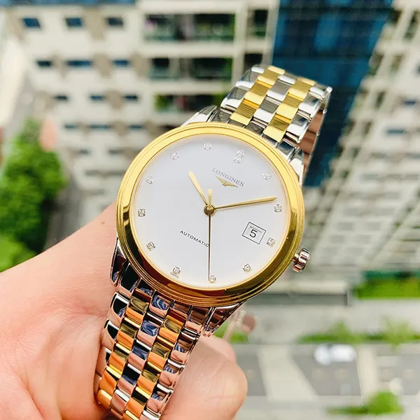 Đồng Hồ Nam Longines Flagship L4.974.3.27.7 Màu Vàng Bạc