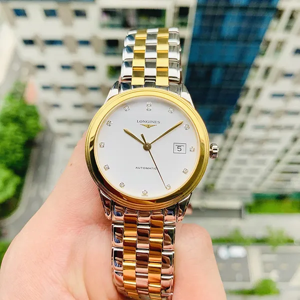 Đồng Hồ Nam Longines Flagship L4.974.3.27.7 Màu Vàng Bạc