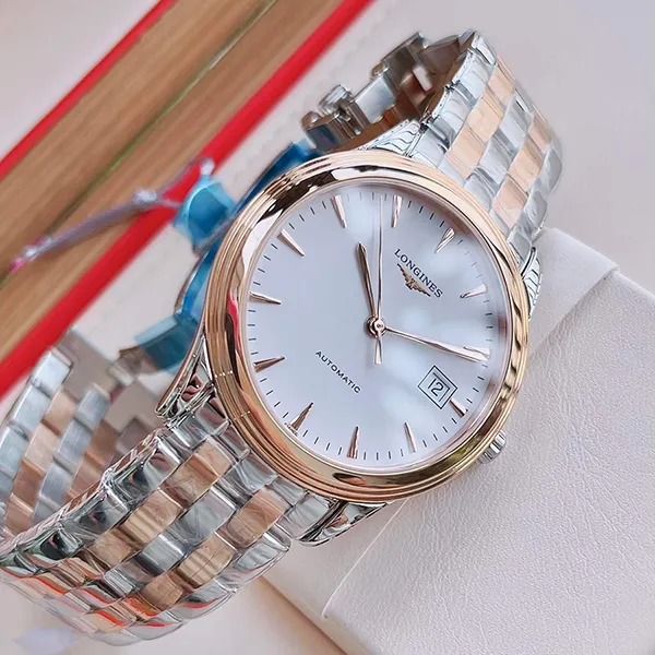 Đồng Hồ Nam Longines Flagship L4.974.3.92.7 Màu Demi (Vàng Hồng – Bạc) - Đồng hồ - Vua Hàng Hiệu