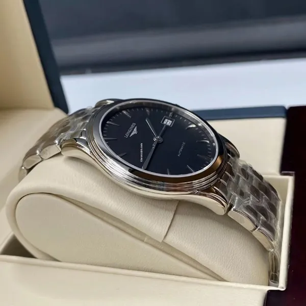 Đồng Hồ Nam Longines Flagship L4.974.4.52.6 Màu Bạc Đen - Đồng hồ - Vua Hàng Hiệu