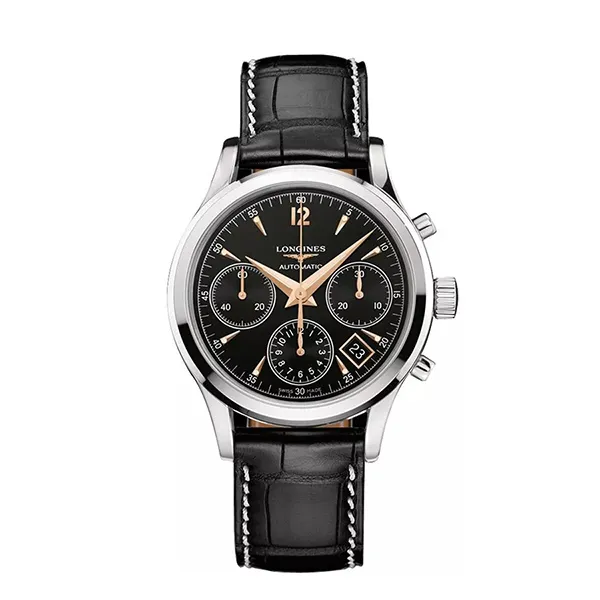 Đồng Hồ Nam Longines Heritage L2.750.4.56.0 Watch 41mm Màu Đen - Đồng hồ - Vua Hàng Hiệu