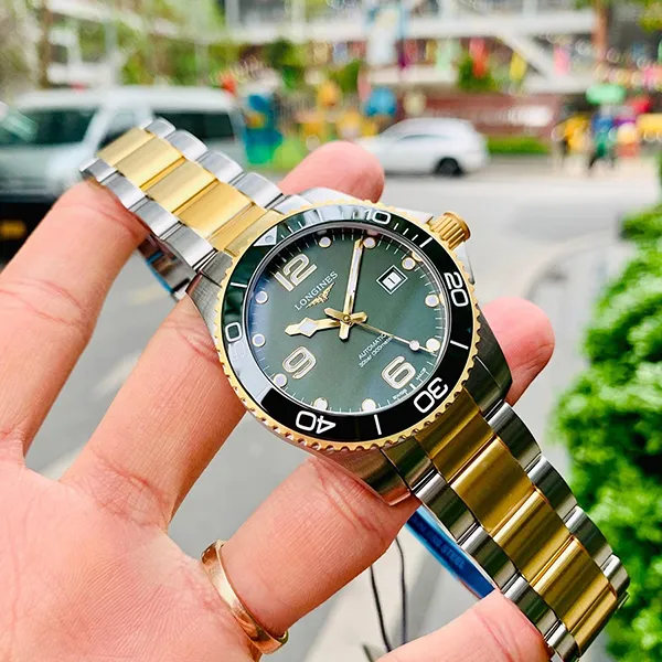 Đồng Hồ Nam Longines Hydroconquest L3.781.3.06.7 Màu Xanh Vàng