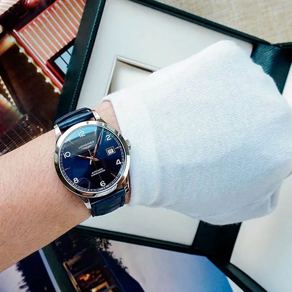 Đồng Hồ Nam Longines L2.820.4.96.4 Màu Xanh Bạc