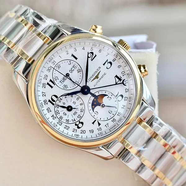 Đồng Hồ Nam Longines Master Collection Chronograph L2.673.5.78.7 Màu Trắng Bạc