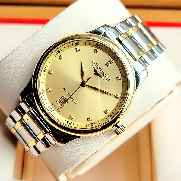 Đồng Hồ Nam Longines Master Collection Diamond Demi Gold L2.628.5.37.7 Màu Bạc Vàng - Đồng hồ - Vua Hàng Hiệu