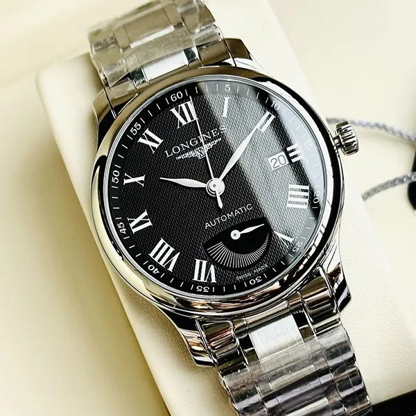 Đồng Hồ Nam Longines Master Collection Stainless L2.708.4.51.6 Màu Bạc Đen