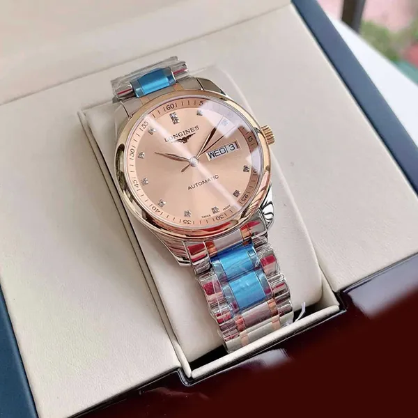 Đồng Hồ Nam Longines Master L2.755.5.99.7 Màu Bạc Vàng Hồng