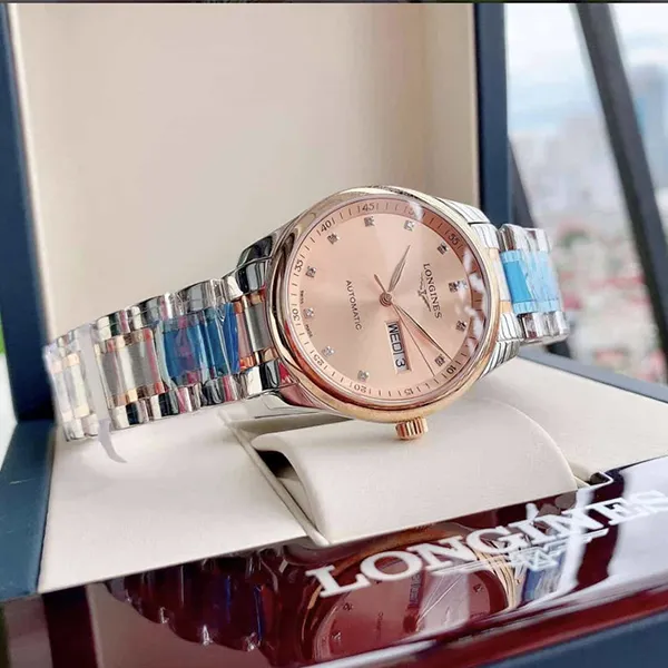 Đồng Hồ Nam Longines Master L2.755.5.99.7 Màu Bạc Vàng Hồng