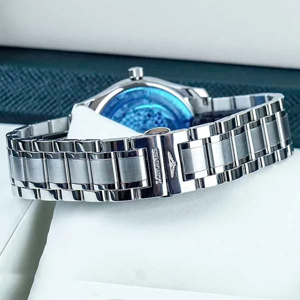 Đồng Hồ Nam Longines Master Moonphase L2.909.4.92.6 Màu Xanh Bạc