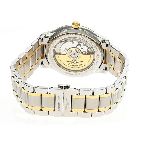 Đồng Hồ Nam Longines Master Watch L2.628.5.11.7 38.5mm Màu Vàng/Bạc