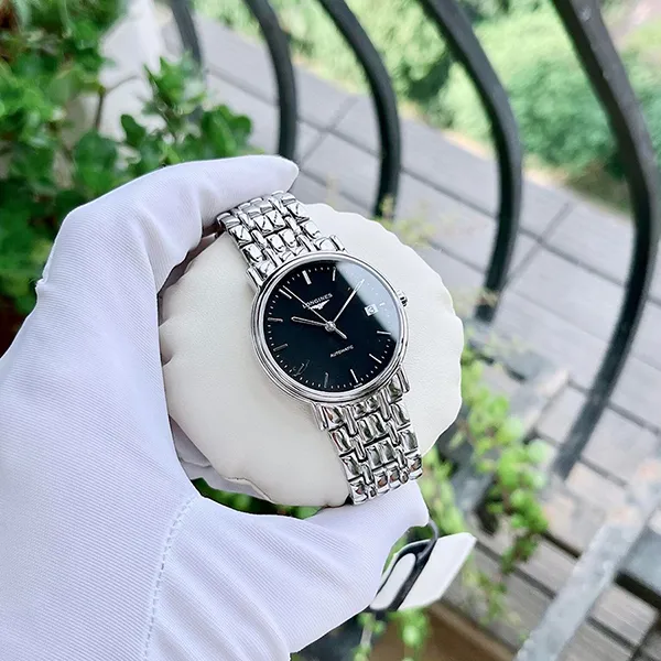 Đồng Hồ Nam Longines Presence Automatic L4.821.4.52.6 Màu Bạc Đen - Đồng hồ - Vua Hàng Hiệu