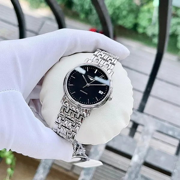Đồng Hồ Nam Longines Presence Automatic L4.821.4.52.6 Màu Bạc Đen - Đồng hồ - Vua Hàng Hiệu