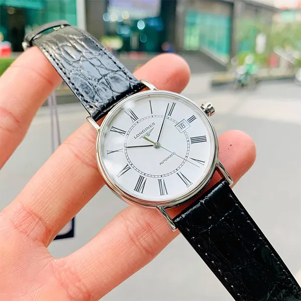 Đồng Hồ Nam Longines Prescene L4.921.4.11.2 Màu Đen Bạc - Đồng hồ - Vua Hàng Hiệu