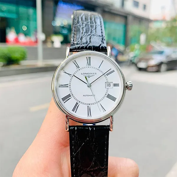 Đồng Hồ Nam Longines Prescene L4.921.4.11.2 Màu Đen Bạc - Đồng hồ - Vua Hàng Hiệu