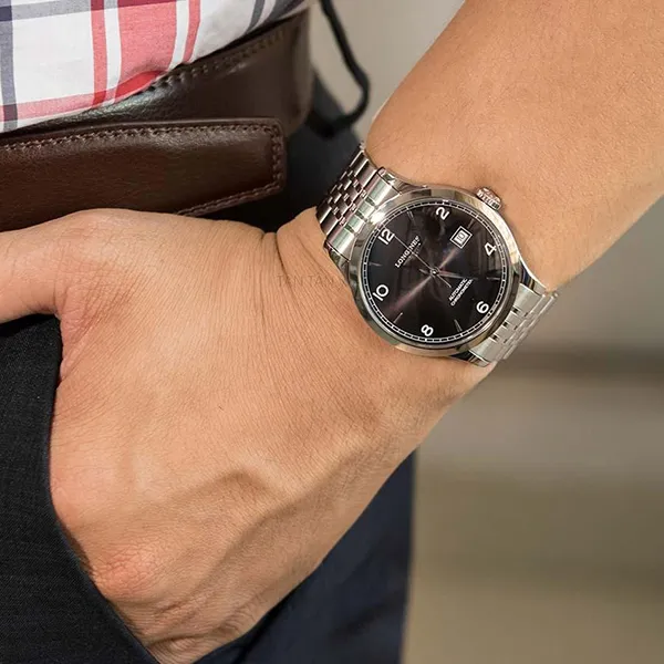 Đồng Hồ Nam Longines Record Collection L2.821.4.56.6 Màu Bạc Đen - Đồng hồ - Vua Hàng Hiệu