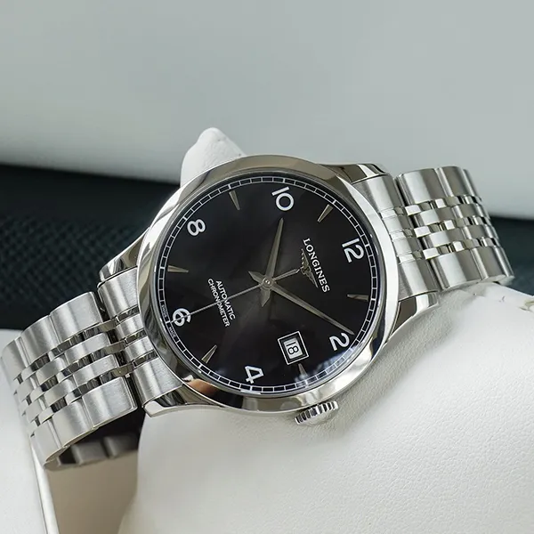 Đồng Hồ Nam Longines Record L2.820.4.56.6 Màu Bạc Đen - Đồng hồ - Vua Hàng Hiệu