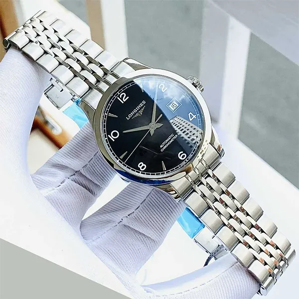 Đồng Hồ Nam Longines Record L2.820.4.56.6 Màu Bạc Đen - Đồng hồ - Vua Hàng Hiệu