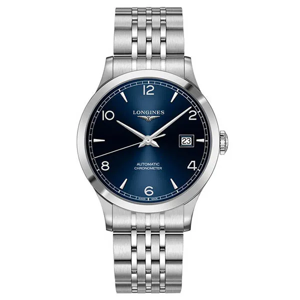 Đồng Hồ Nam Longines Record L2.821.4.96.6 Màu Xanh Bạc
