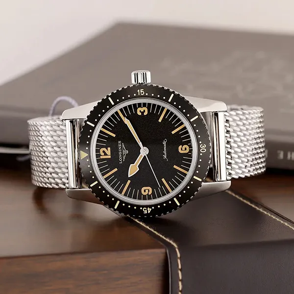 Đồng Hồ Nam Longines Skin Diver L2.822.4.56.6 Màu Đen Bạc - Đồng hồ - Vua Hàng Hiệu