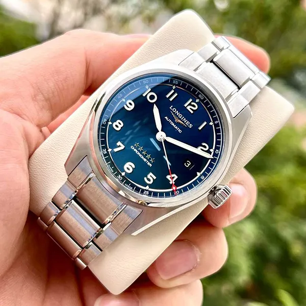 Đồng Hồ Nam Longines Spirit L3.810.4.93.6 Màu Xanh Bạc