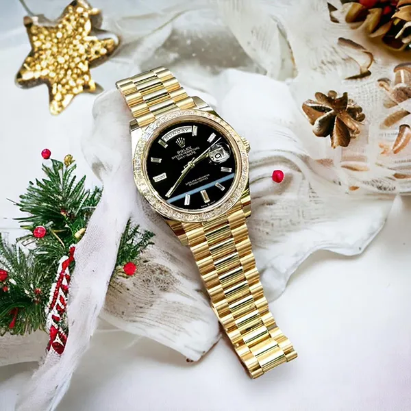 Đồng Hồ Nam Rolex Daydate 228398TBR Màu Vàng Đen - Đồng hồ - Vua Hàng Hiệu