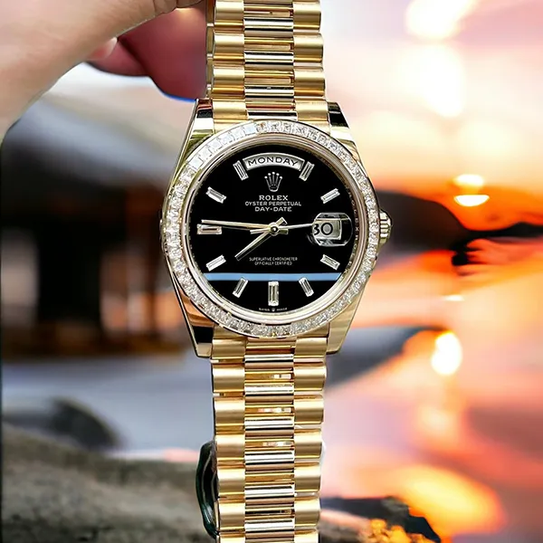 Đồng Hồ Nam Rolex Daydate 228398TBR Màu Vàng Đen - Đồng hồ - Vua Hàng Hiệu