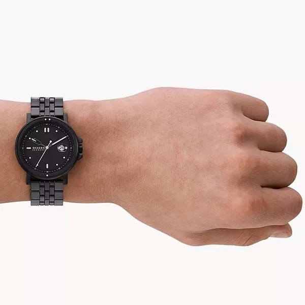 Đồng Hồ Nam Skagen Signatur Sport Three-Hand Date Midnight Stainless Steel Bracelet Watch SKW6920 Màu Đen - Đồng hồ - Vua Hàng Hiệu