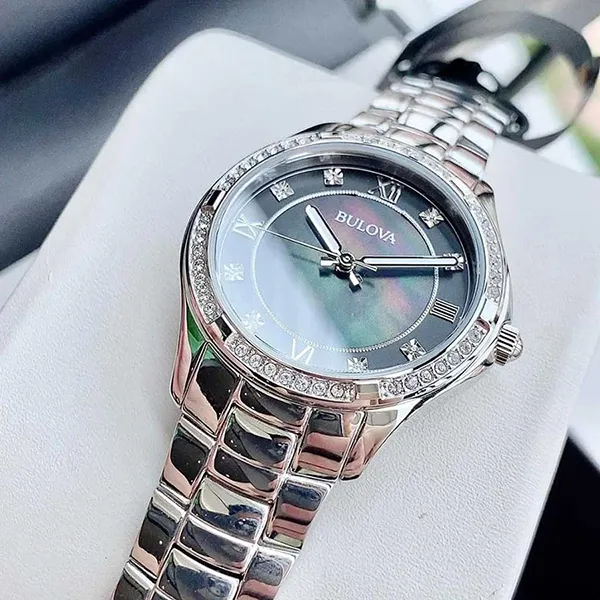 Đồng Hồ Nữ Bulova 96L266 Màu Bạc Đen - Đồng hồ - Vua Hàng Hiệu