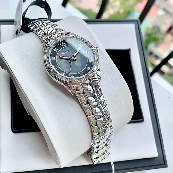 Đồng Hồ Nữ Bulova 96L266 Màu Bạc Đen - Đồng hồ - Vua Hàng Hiệu