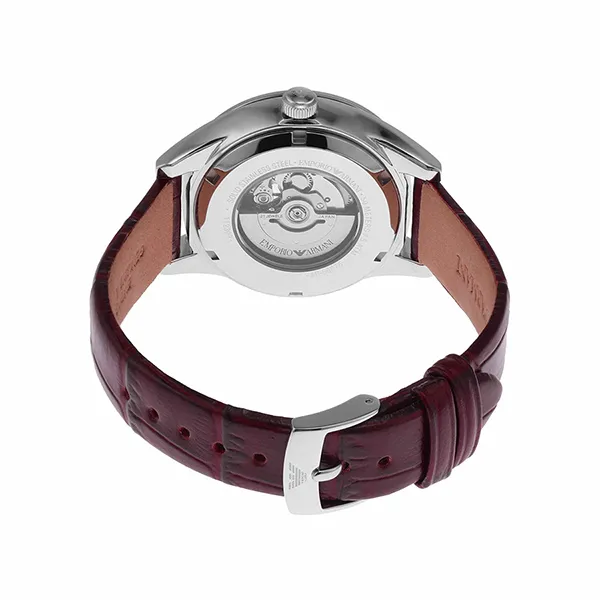 Đồng Hồ Nữ Emporio Armani Automatic Red Leather Watch AR60075 Màu Đỏ - Đồng hồ - Vua Hàng Hiệu