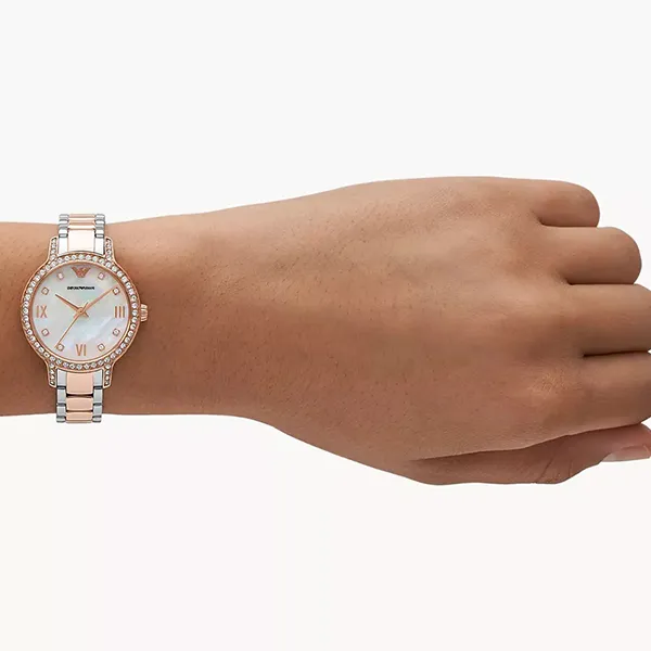 Đồng Hồ Nữ Emporio Armani Cleo AR11499 Màu Bạc Vàng Hồng