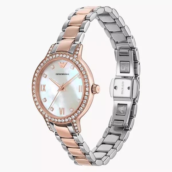 Đồng Hồ Nữ Emporio Armani Cleo AR11499 Màu Bạc Vàng Hồng
