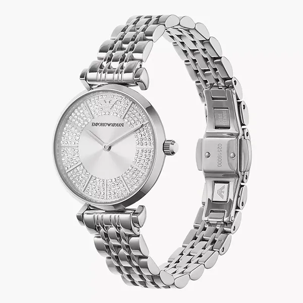 Đồng Hồ Nữ Emporio Armani Gianni T-Bar AR11445 Màu Bạc