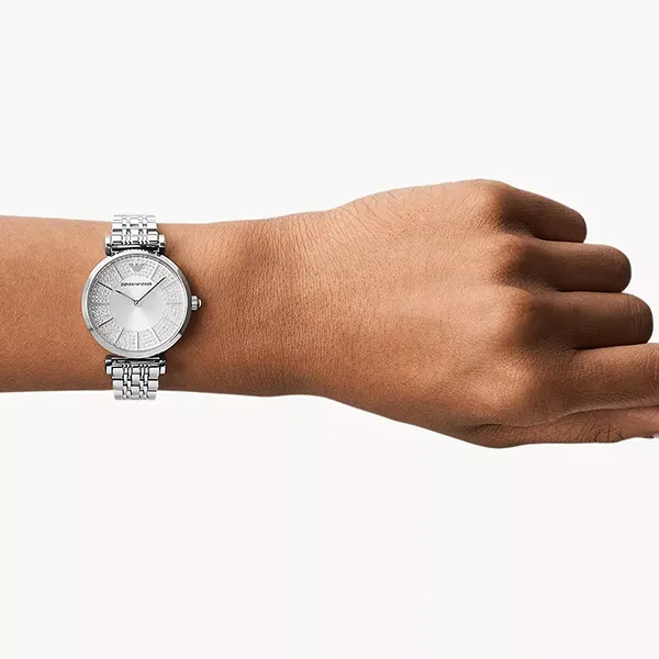 Đồng Hồ Nữ Emporio Armani Gianni T-Bar AR11445 Màu Bạc