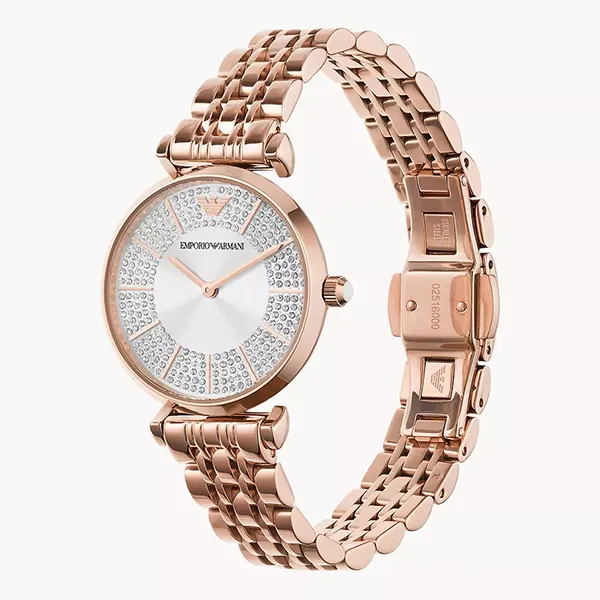 Đồng Hồ Nữ Emporio Armani Gianni T-Bar AR11446 Màu Vàng Hồng