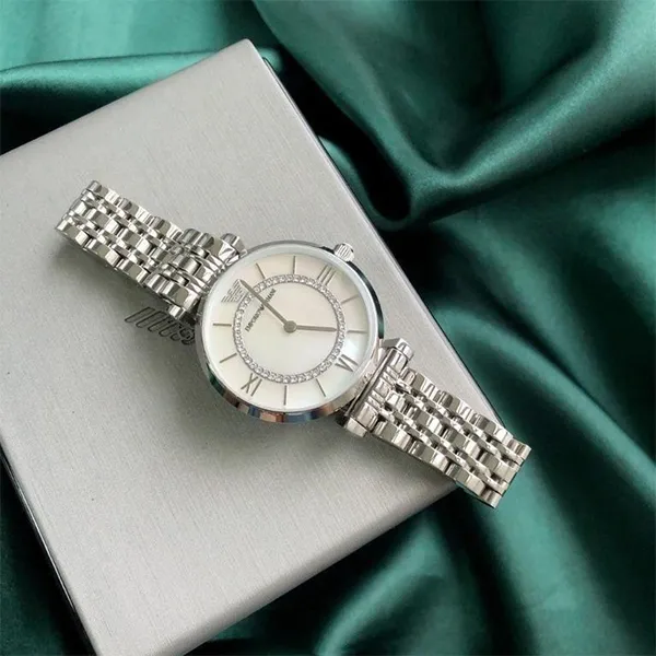 Đồng Hồ Nữ Emporio Armani Gianni T-Bar AR1908 Màu Bạc