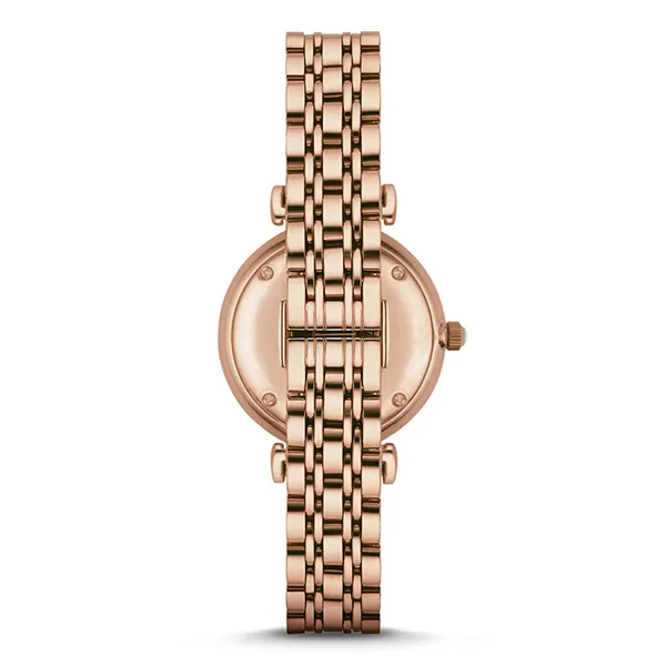 Đồng Hồ Nữ Emporio Armani Women's Rose Gold-Tone Stainless Steel Watch AR1909 Màu Vàng Hồng