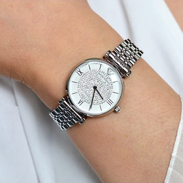 Đồng Hồ Nữ Emporio Armani Women's Stainless Steel Watch AR1925 Màu Bạc