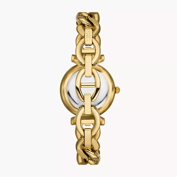 Đồng Hồ Nữ Fossil Carlie Gold-Tone Stainless Steel Watch ES5329 Màu Vàng Gold