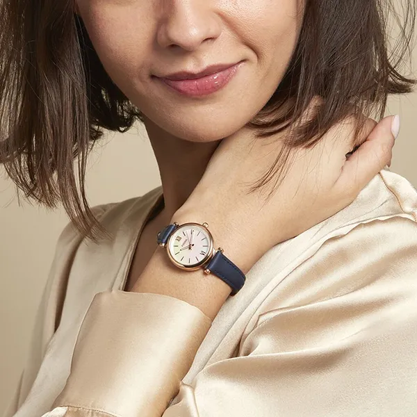 Đồng Hồ Nữ Fossil Carlie Mini Leather Watch S4502 Màu Xanh Navy - Đồng hồ - Vua Hàng Hiệu