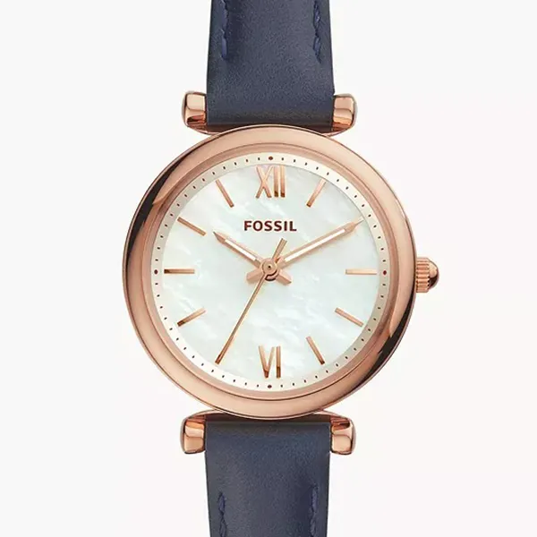 Đồng Hồ Nữ Fossil Carlie Mini Leather Watch S4502 Màu Xanh Navy - Đồng hồ - Vua Hàng Hiệu