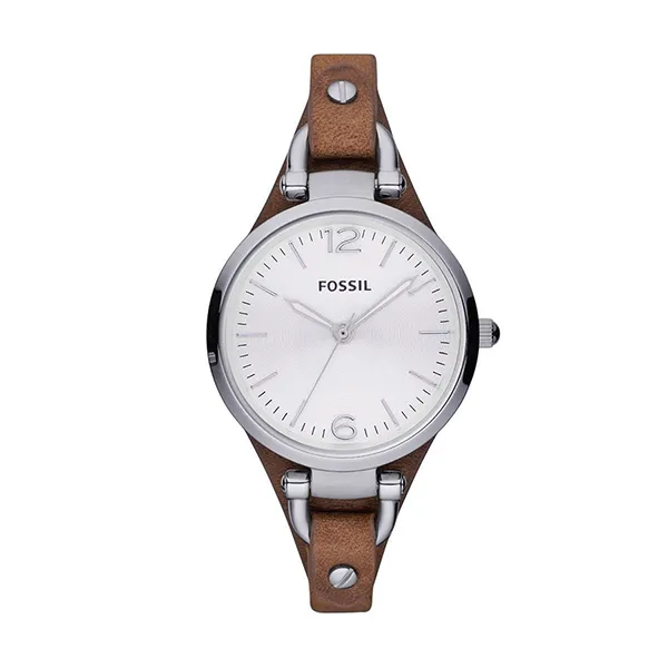 Đồng Hồ Nữ Fossil Georgia Leather Strap Watch ES3060 Màu Nâu - Đồng hồ - Vua Hàng Hiệu
