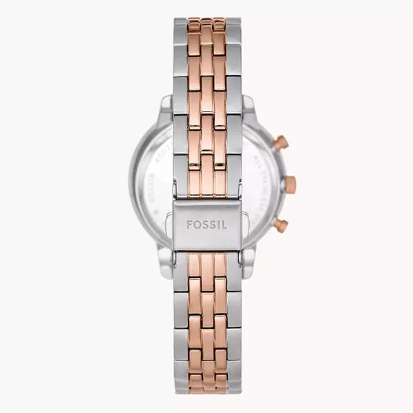 Đồng Hồ Nữ Fossil Neutra Chronograph Two-Tone Stainless Steel Watch ES5279 Màu Bạc Phối Vàng Hồng - Đồng hồ - Vua Hàng Hiệu