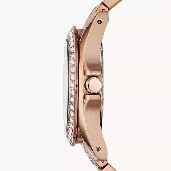 Đồng Hồ Nữ Fossil Riley Multifunction Rose Gold-Tone Stainless Steel Watch ES2811 Màu Vàng Hồng