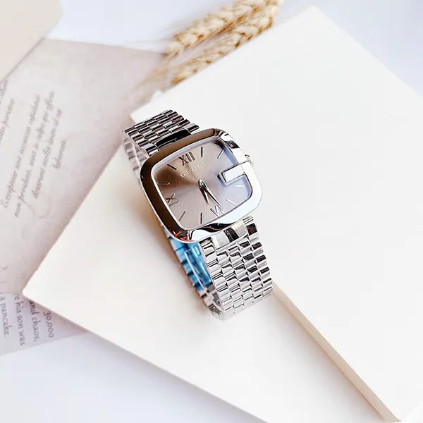 Đồng Hồ Nữ Gucci G-Gucci Quartz Brown Dial Tone YA125413 Màu Nâu Bạc