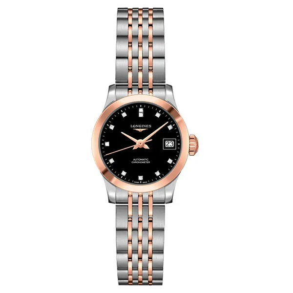 Đồng Hồ Nữ Longines Record Collection L2.320.5.57.7 Watch Màu Demi (Vàng Hồng - Bạc) - Đồng hồ - Vua Hàng Hiệu