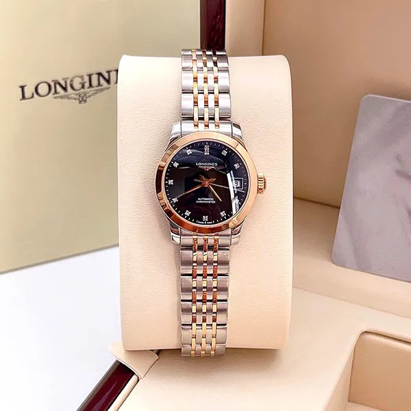 Đồng Hồ Nữ Longines Record Collection L2.320.5.57.7 Watch Màu Demi (Vàng Hồng - Bạc) - Đồng hồ - Vua Hàng Hiệu