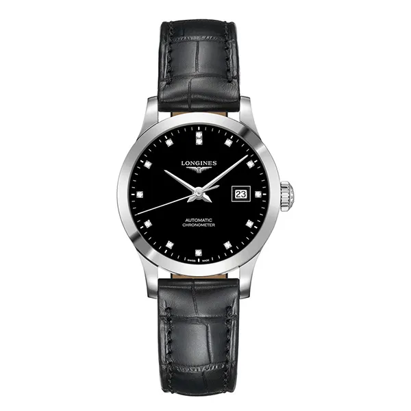 Đồng Hồ Nữ Longines Record Watch L2.321.4.57.2 Màu Đen - Đồng hồ - Vua Hàng Hiệu