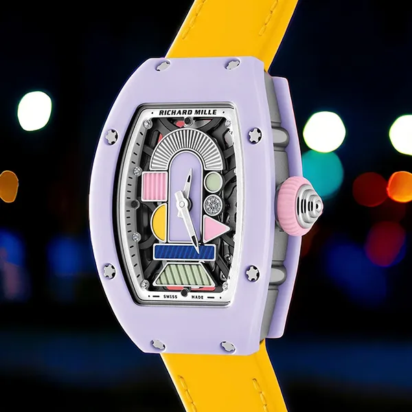 Đồng Hồ Nữ Richard Mille RM 07-01 Coloured Ceramic Lavender Màu Tím Vàng