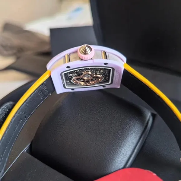 Đồng Hồ Nữ Richard Mille RM 07-01 Coloured Ceramic Lavender Màu Tím Vàng